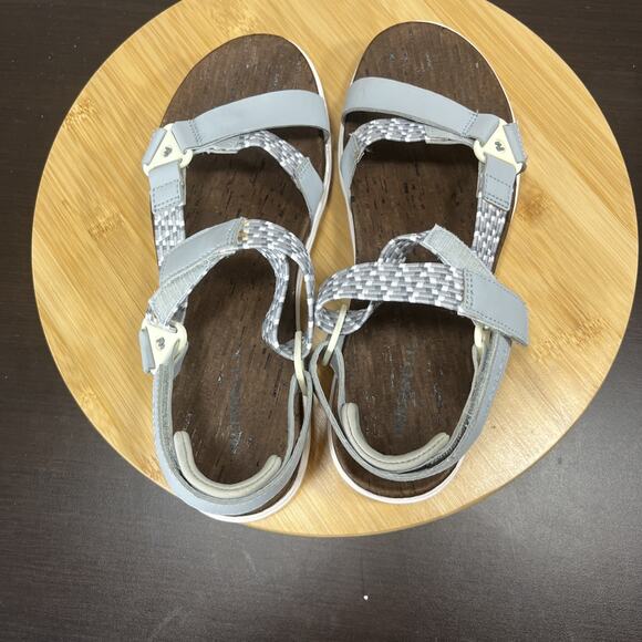 Merrell Women's Sz 9 Around Town Sunvue Cork Gray Woven Strap Comfort Sandals - Picture 7 of 8